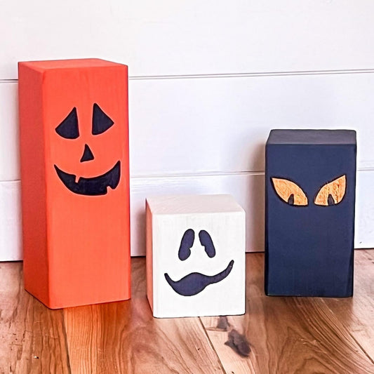 Halloween Wooden Blocks (Set of 3)